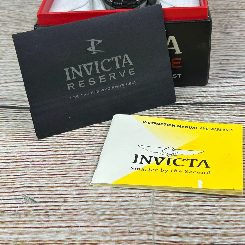 Invicta Reserve Bolt Zeus 12803 Mens Swiss‎ Chronograph Black Steel Watch w. Box
